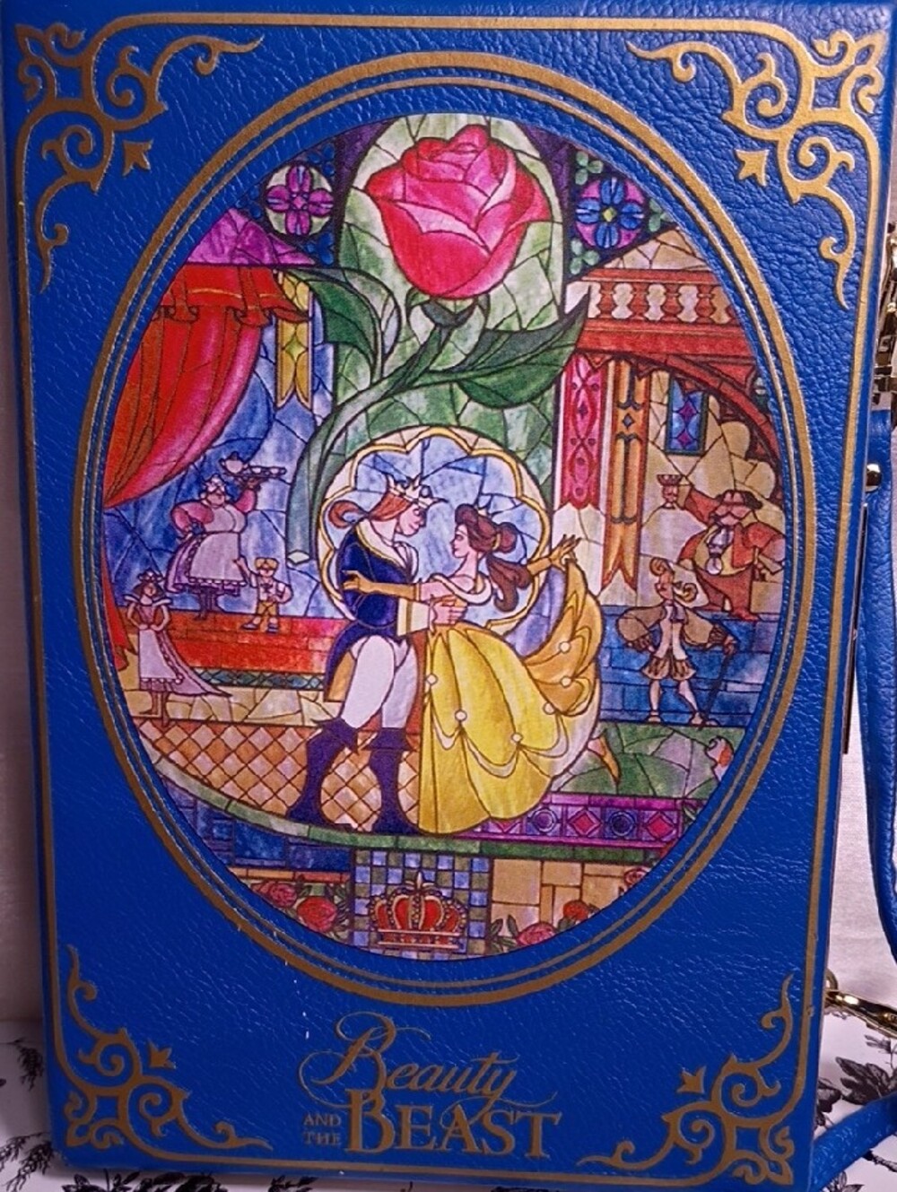 Disney Blue Beauty and the Beast Stained-Glass Crossbody Bag - Picture 2 of 10